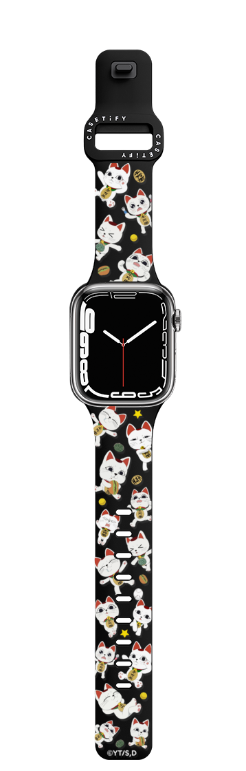 Turbo Granny Medley Pattern Watch Band | Apple Watch Series 7-9 (45mm) / Impact Band / Black | Image 1