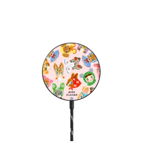Candy Face Party |   / PowerThru Magnetic Wireless Charger MagSafe Compatible / Black | Image 1