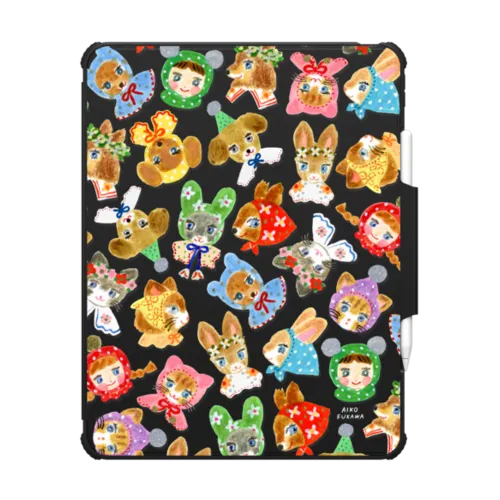 Candy Face Party | iPad Pro 13-inch (M4/M5) / iPad Impact Folio Case / Black | Image 1