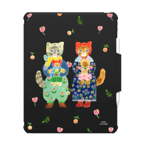 Tiny Hug | iPad Pro 13-inch (M4/M5) / iPad Impact Folio Case / Black | Image 1