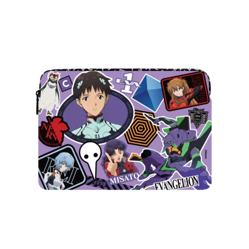Evangelion Sticker Laptop Sleeve | Large (16") / Impact Laptop Sleeve / Multicolor | Image 1