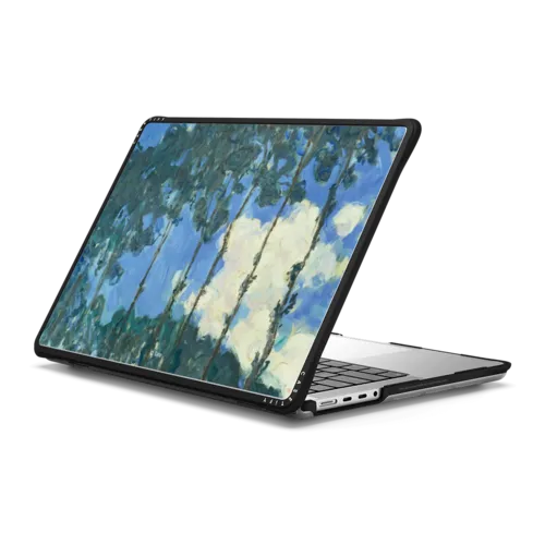 Poplars on the Epte Laptop Case | MacBook Pro 14-inch (M1 - M5) / MacBook Impact Case / Black | Image 1