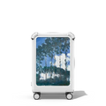 Poplars on the Epte CARRY-ON SUITCASE | 21" Carry-On Suitcase / Bounce Suitcase / Glossy Cloud White | Image 1