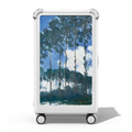 Poplars on the Epte CHECK-IN TRUNK SUITCASE | 29" Check-In Trunk Suitcase / Bounce Suitcase / Glossy Cloud White | Image 1
