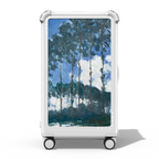 Poplars on the Epte CHECK-IN TRUNK SUITCASE | 29" Check-In Trunk Suitcase / Bounce Suitcase / Glossy Cloud White | Image 1
