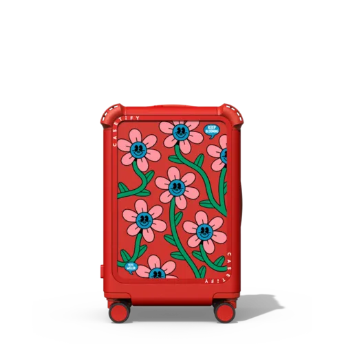 Keep Blooming | 21" Carry-On Suitcase / Bounce Suitcase / Cherry Red | Image 1