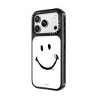 Smiley Graffiti Custom Phone Case - Black Smile | iPhone 18 Pro Max / Impact Case MagSafe Compatible - Glossy / Glossy Black | Image 2