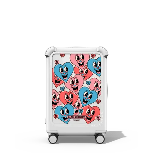 Love Notes | 21" Carry-On Suitcase / Bounce Suitcase / Glossy Cloud White | Image 1