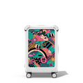 Vivid Vibes Black | 21" Carry-On Suitcase / Bounce Suitcase / Glossy Cloud White | Image 1