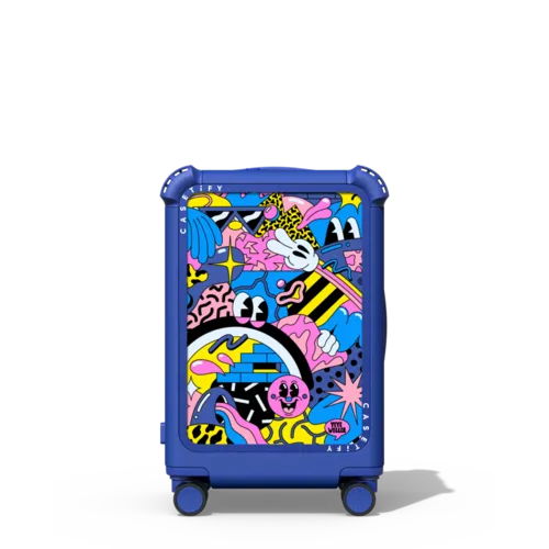 Vivid Vibes Blue | 21" Carry-On Suitcase / Bounce Suitcase / Cobalt Blue | Image 1