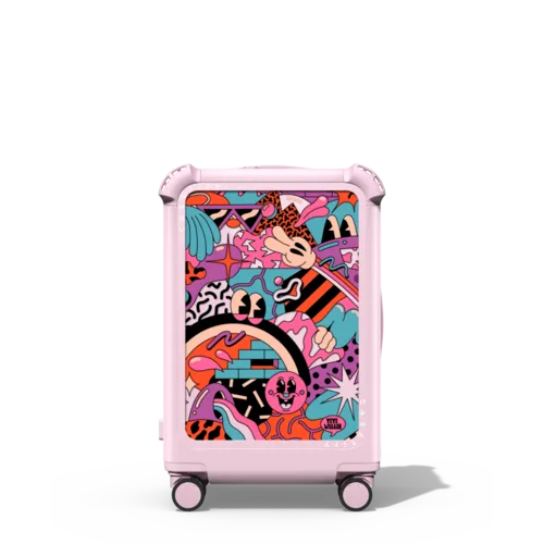 Vivid Vibes Pink | 21" Carry-On Suitcase / Bounce Suitcase / Glossy Primrose Pink | Image 1
