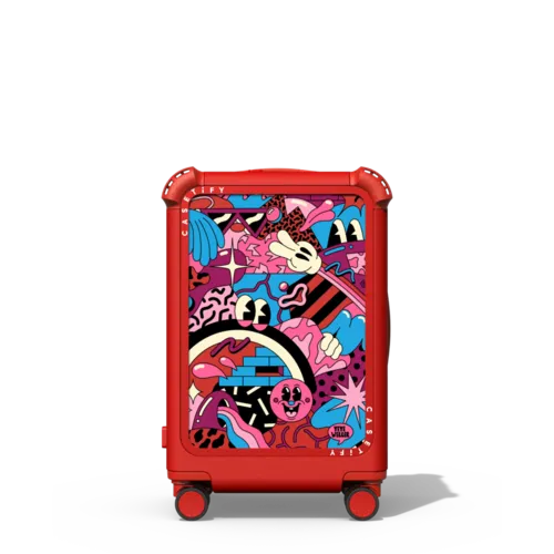 Vivid Vibes Red | 21" Carry-On Suitcase / Bounce Suitcase / Cherry Red | Image 1