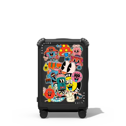 Super Sticker | 21" Carry-On Suitcase / Bounce Suitcase / Matte Black | Image 1
