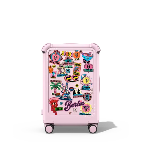 Travel Tales | 21" Carry-On Suitcase / Bounce Suitcase / Glossy Primrose Pink | Image 1