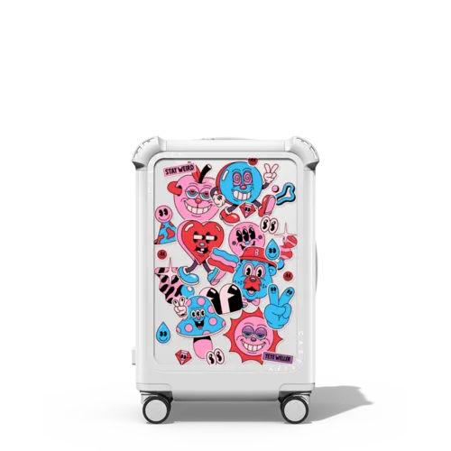 Stay Weird | 21" Carry-On Suitcase / Bounce Suitcase / Glossy Cloud White | Image 1
