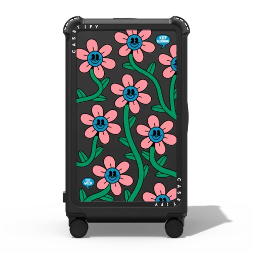 Keep Blooming | 29" Check-In Trunk Suitcase / Bounce Suitcase / Matte Black | Image 1