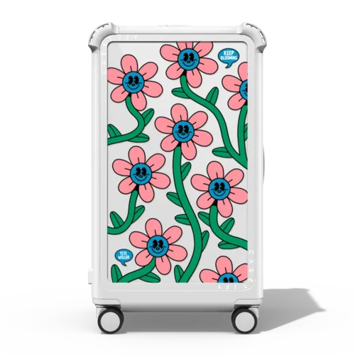 Keep Blooming | 29" Check-In Trunk Suitcase / Bounce Suitcase / Glossy Cloud White | Image 1