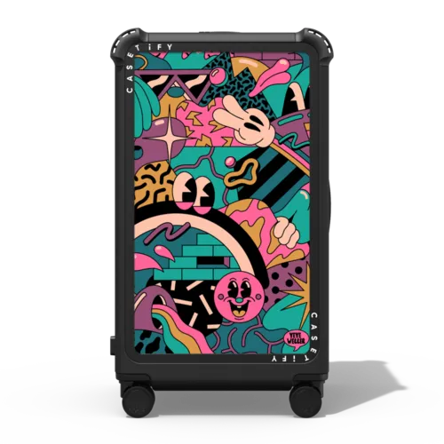 Vivid Vibes Black | 29" Check-In Trunk Suitcase / Bounce Suitcase / Matte Black | Image 1