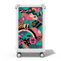 Vivid Vibes Black | 29" Check-In Trunk Suitcase / Bounce Suitcase / Glossy Cloud White | Image 1