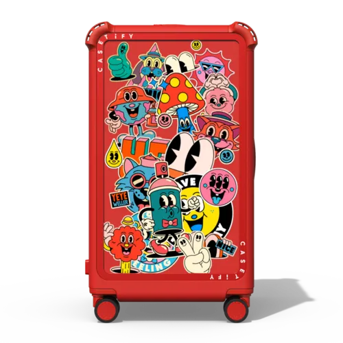 Super Sticker | 29" Check-In Trunk Suitcase / Bounce Suitcase / Cherry Red | Image 1