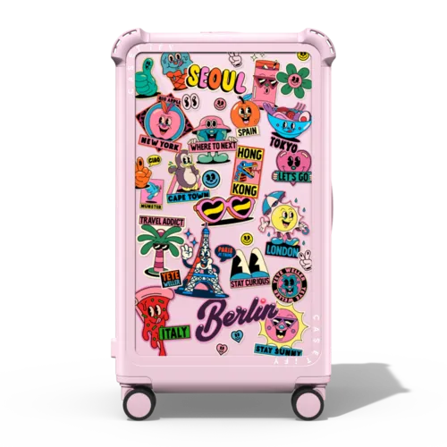 Travel Tales | 29" Check-In Trunk Suitcase / Bounce Suitcase / Glossy Primrose Pink | Image 1