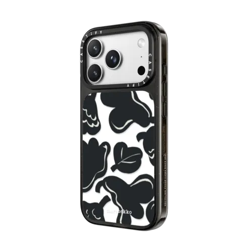 Marimekko Kukasta Kukkaan (Black & White) Case | iPhone 18 Pro Max / Impact Case MagSafe Compatible - Glossy / Glossy Black | Image 2