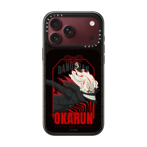 DAN DA DAN Omamori Case | OKARUN | iPhone 18 Pro Max / Impact Case MagSafe Compatible - Glossy / Glossy Black | Image 1