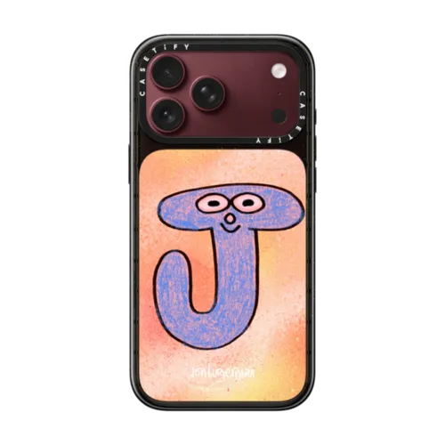Jon Burgerman Custom Case | iPhone 18 Pro Max / Impact Case MagSafe Compatible - Glossy / Glossy Black | Image 1