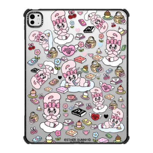Esther Bunny StickerMania tablet case | iPad Pro 13-inch (M4/M5) / iPad Impact Case / Black | Image 1