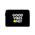 Smiley Good Vibes Only Laptop Sleeve | Large (16") / Impact Laptop Sleeve / Multicolor | Image 1
