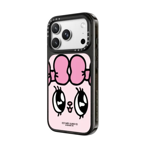 Esther Bunny Full Face Phone Case | iPhone 18 Pro Max / Impact Case MagSafe Compatible - Glossy / Glossy Black | Image 2