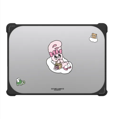 Esther Bunny Daydreaming Laptop Case | MacBook Pro 14-inch (M1 - M5) / MacBook Bounce Case / Black | Image 2