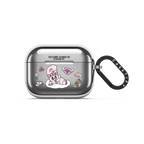 Esther Bunny Chill Cloud Stickers earbuds case | AirPods Pro 3 / Earbuds Mirror Case / Silver | Image 1