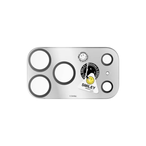Smiley Camera Lens Protector | iPhone 17 Pro Max (Lens Protector) / Mirror Camera Lens Protector / Silver | Image 1