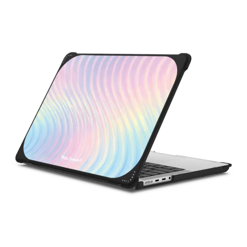 Wavy Mood | MacBook Pro 14-inch (M1 - M5) / MacBook Bounce Case / Black | Image 1