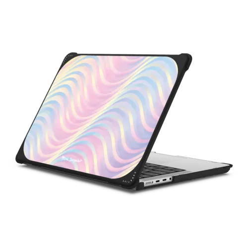 Wavy Feelings | MacBook Pro 14-inch (M1 - M5) / MacBook Bounce Case / Black | Image 1