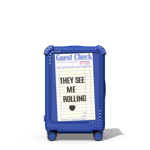 They See Me Rolling | 21" Carry-On Suitcase / Bounce Suitcase / Cobalt Blue | Image 1