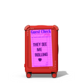 They See Me Rolling - Pink | 21" Carry-On Suitcase / Bounce Suitcase / Cherry Red | Image 1