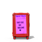 They See Me Rolling - Pink | 21" Carry-On Suitcase / Bounce Suitcase / Cherry Red | Image 1