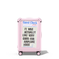 The Good Airplane Food | 21" Carry-On Suitcase / Bounce Suitcase / Glossy Primrose Pink | Image 1