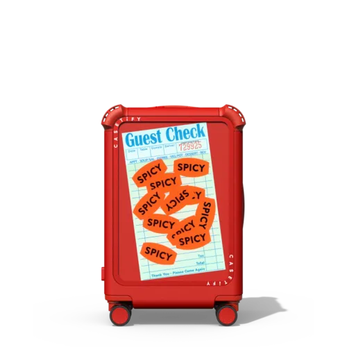 Spicy Spicy Spicy | 21" Carry-On Suitcase / Bounce Suitcase / Cherry Red | Image 1