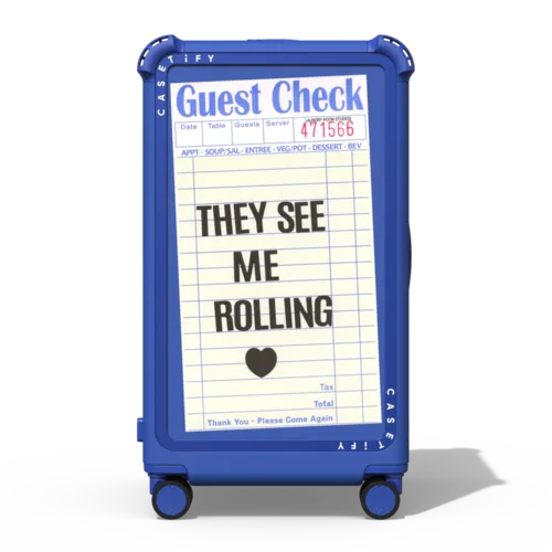 They See Me Rolling | 29" Check-In Trunk Suitcase / Bounce Suitcase / Cobalt Blue | Image 1