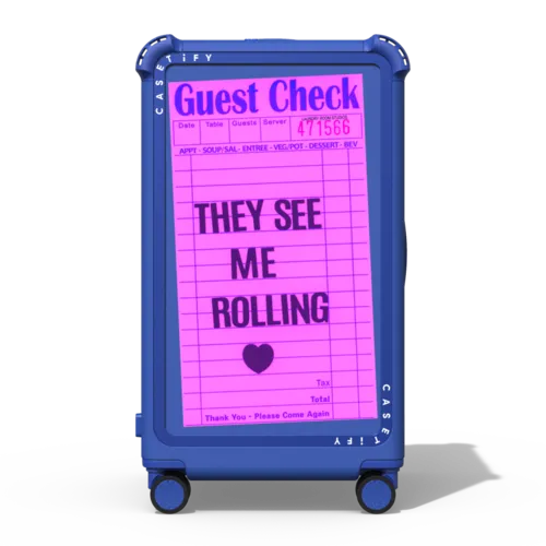 They See Me Rolling - Pink | 29" Check-In Trunk Suitcase / Bounce Suitcase / Cobalt Blue | Image 1