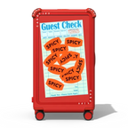 Spicy Spicy Spicy | 29" Check-In Trunk Suitcase / Bounce Suitcase / Cherry Red | Image 1