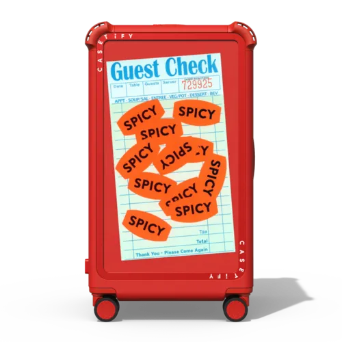 Spicy Spicy Spicy | 29" Check-In Trunk Suitcase / Bounce Suitcase / Cherry Red | Image 1