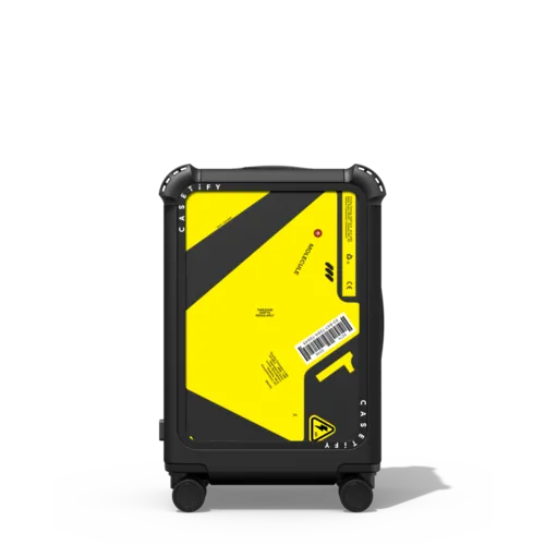 Yellow | 21" Carry-On Suitcase / Bounce Suitcase / Matte Black | Image 1