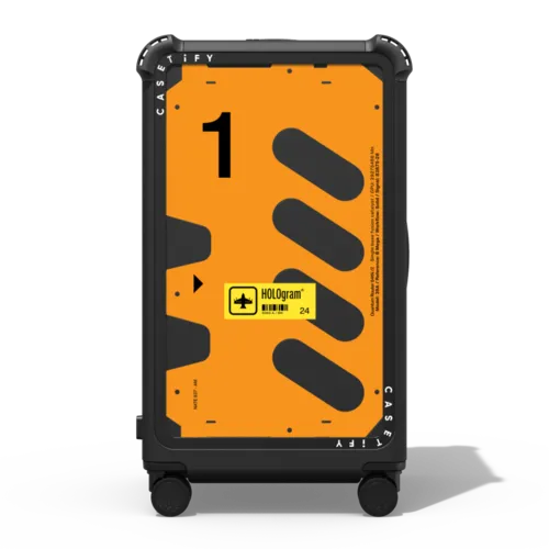 Orange | 29" Check-In Trunk Suitcase / Bounce Suitcase / Matte Black | Image 1
