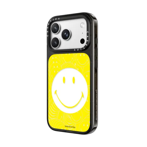 Smiley Phone Case - Yellow Edition | iPhone 18 Pro Max / Impact Case MagSafe Compatible - Glossy / Glossy Black | Image 2