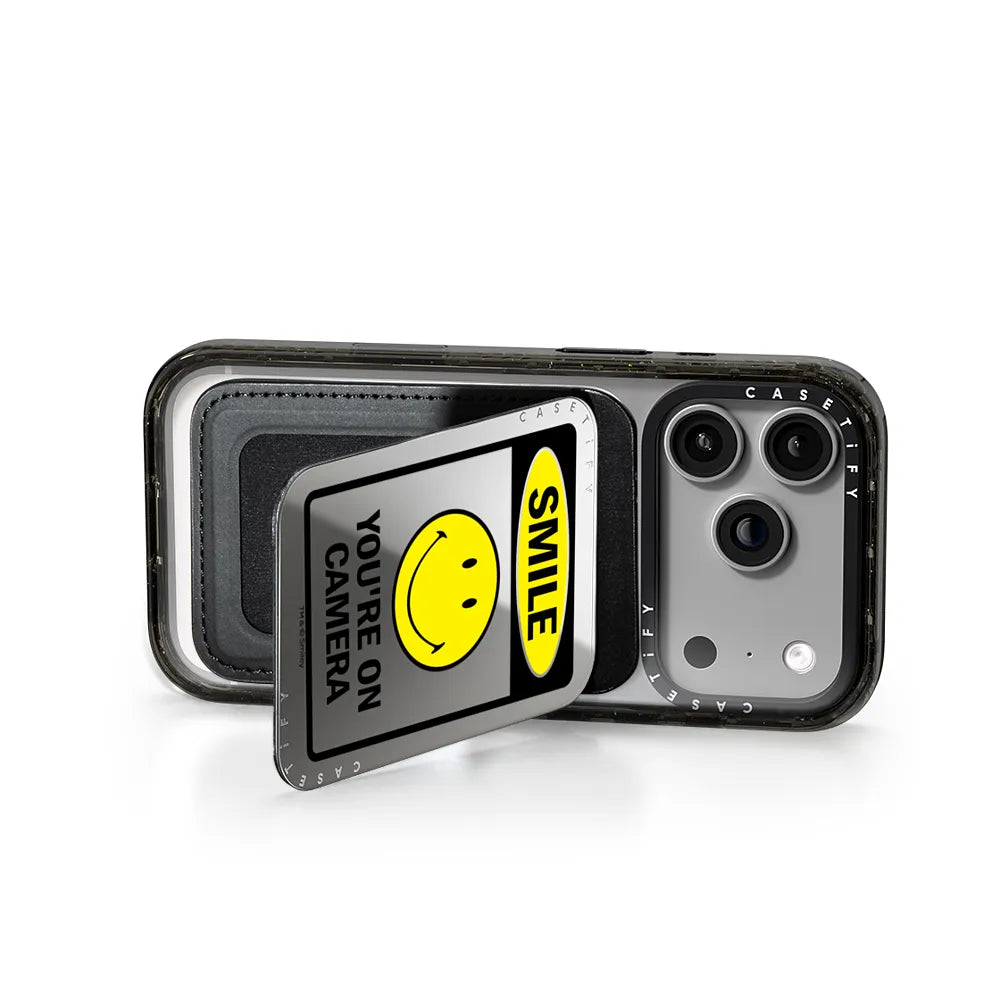 SMILE! Caution You're On Camera Snappy Cardholder Stand