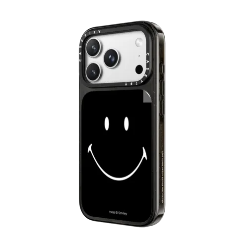 Original Smiley Phone Case - Black Edition | iPhone 18 Pro Max / Impact Case MagSafe Compatible - Glossy / Glossy Black | Image 2